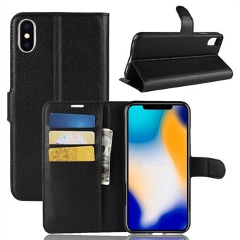Litchi Texture Wallet Stand Leather Protective Phone Case for iPhone XS Max 