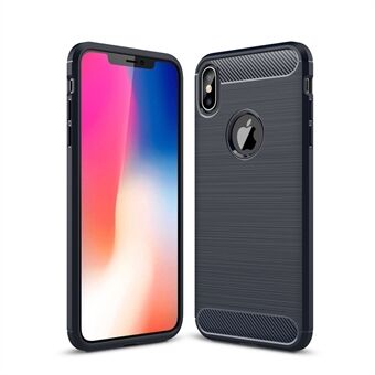 Carbon Fiber Texture Brushed TPU Mobile Phone Casing for iPhone XS Max 