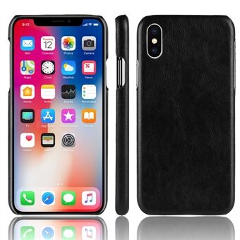 Litchi Texture PU Leather Coated Plastic Phone Case for iPhone XS Max 