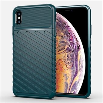 Thunder Series Thicken Twill Texture Stilfuldt blødt TPU-cover til iPhone XS Max 