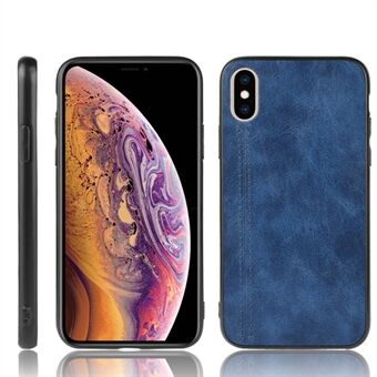 Leather Coated PC + TPU Hybrid Phone Case Cover for iPhone XS Max