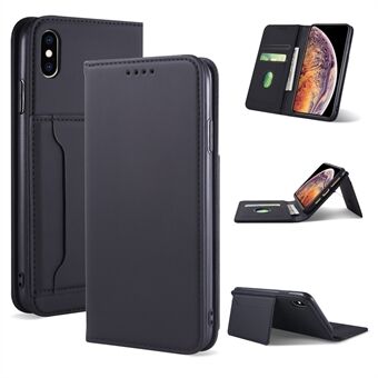 Liquid Silicone Touch Leather Wallet Stand Cover for iPhone XS Max 