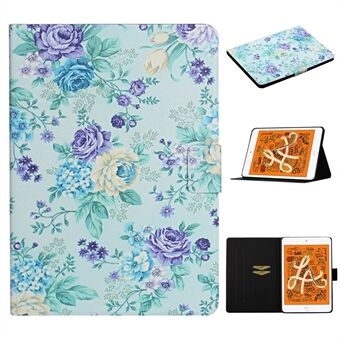 Blomstermønster Udskrivning af kortholder Stand Tablet Shell til iPad mini (2019)  / 4/3/2/1