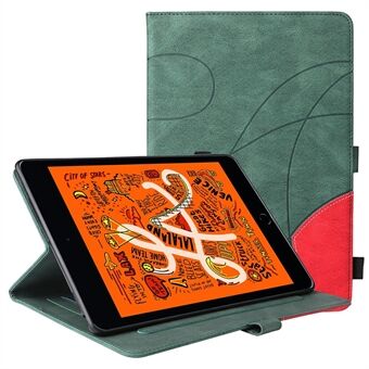 Dobbeltfarvet splejsningslæder Business Folio Stand Smart Auto Wake/Sleep Cover med kortpladser og elastikbånd til iPad Mini/Mini 2/3/4/Mini (2019) 
