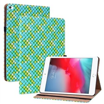 Anti-ridse Anti-fald Folio Flip Woven Texture PU læder tablettaske til Apple iPad mini (2019) /mini 3/4