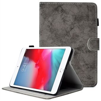 Til iPad mini (2019)  / iPad mini 4/3/2/1 Cloth Texture PU læder tablettaske Ensfarvet magnetisk lås Stand Kortholder Cover
