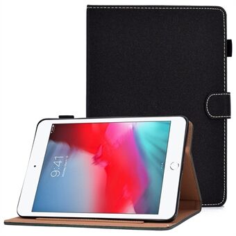 Til iPad mini (2019)  / iPad mini 4/3/2/1 ensfarvet tabletetui PU-læderkortholder Fuld beskyttelsescover med justerbart Stand