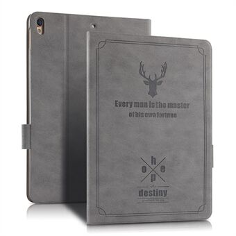 Imprint Deer and Quote PU- Stand til iPad Air 10.5 (2019) / Pro  (2017)