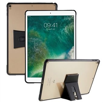 Til iPad Air 10,5 tommer (2019) / Pro 10,5 tommer (2017) TPU + akryl tablettaske Læder Kickstand gennemsigtigt cover