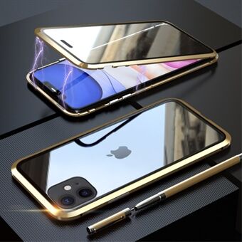 LUPHIE Magnetisk iPhone 11 Cover med Glas Forside & Bagside - Guld