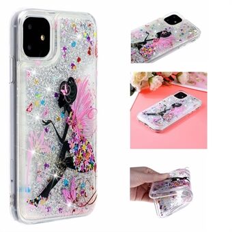 Pattern Printing Embossed Glitter Powder Quicksand TPU Case for iPhone 11 