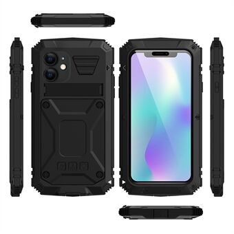 R-JUST Shockproof Dustproof Waterproof 360° Protective Shell with Kickstand for iPhone 11 