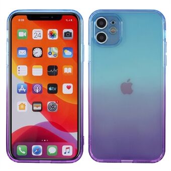 Gradient farve blødt stødabsorberet TPU telefon cover til iPhone 11 