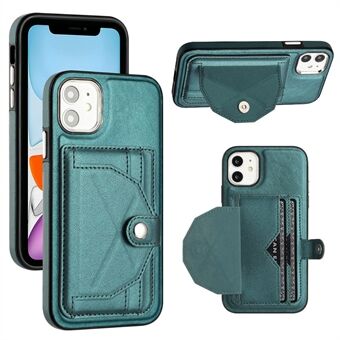 YB Lædercoating Series-4 til iPhone 11 Kickstand Card Slots Case PU Lædercoating TPU telefoncover