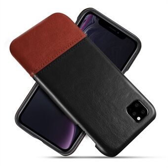 KSQ Tofarvet PC + PU-læder beskyttende telefoncover til iPhone 11 Pro 5,8 tommer (2019) - Sort / Mørkebrun