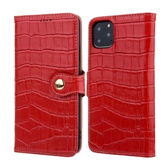 Crocodile Texture Wallet Stand Genuine Leather Case for iPhone 11 Pro 5.8 inch