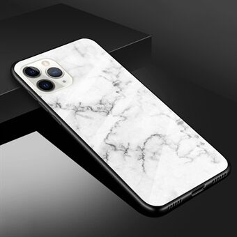 Marble Texture hærdet glasbagside + TPU Combo telefoncover til iPhone 11 Pro 