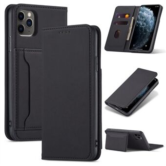 Liquid Silicone Touch Leather Wallet Stand Case for iPhone 11 Pro 