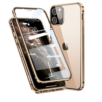 Magnetic Installation Metal Frame + Double Sided HD Tempered Glass Full Covering Case for iPhone 11 Pro 
