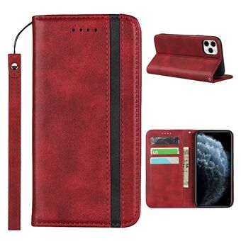 Auto-absorbed Texture Leather Stand Phone Case with Wallet Design for iPhone 11 Pro