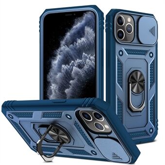 Stødsikker hård pc-bagside + TPU-rammebeskyttende etui med støtte og skydekameralinsebeskyttelse til iPhone 11 Pro 
