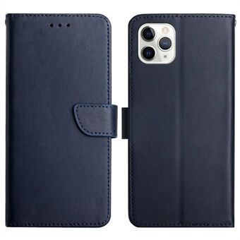 Nappa Texture Flip Cover i ægte læder + Indvendig TPU-skal Drop-proof Wallet Stand Telefoncover til iPhone 11 Pro 