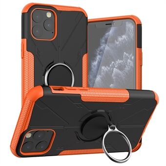 PC + TPU faldsikkert cover til iPhone 11 Pro 5,8 tommer, Ring Kickstand Design Beskyttende telefonbagcover