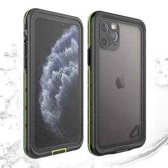 TPU+PC+PET Undervandsdykkertaske til iPhone 11 Pro IP68 Vandtæt snorkeltelefoncover - Sort/grøn
