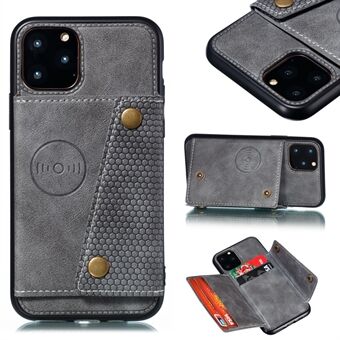 PU Leather Coated Built-in Vehicle Magnetic Sheet TPU Shell for iPhone 11 Pro Max 