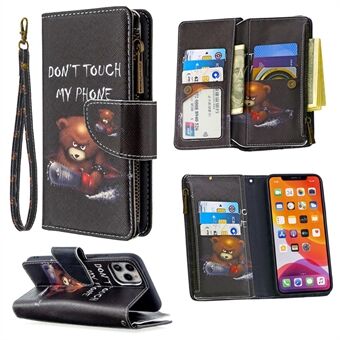 BF03 Pattern Printing Zipper Wallet Leather Phone Case for iPhone 11 Pro Max 