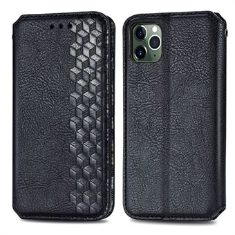 Rhombus Imprinting PU Leather Case for iPhone 11 Pro Max , Wallet Stand Design Drop-Proof Phone Accessory