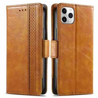 CASENEO 002 Series For iPhone 11 Pro Max  Business Style Splicing PU Leather + TPU Bumper Case Shell Flip Folio Wallet Cover with Viewing Stand