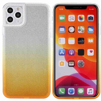 For iPhone 11 Pro Max  Phantom Series Gradient Phone Case Shockproof TPU Back Cover with Separable Glittering Plate