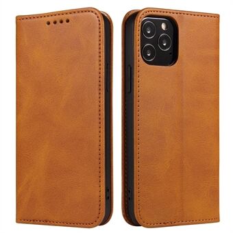 Til iPhone 11 Pro Max 6,5 tommer Calf Texture Phone Shell Wallet Phone Cover Autoabsorberet Stand