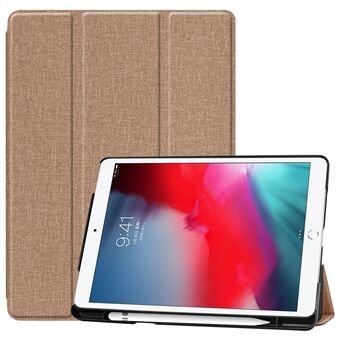 Jeans Stof Tekstur Stand PU Læder Tablet Cover med Pen Slot til iPad 10.2 (2021)/(2020)/(2019)