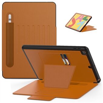 Creative Magnetic Multi-angle Stand Kortholder Læder Tablet Case med Stylus Slot til iPad 10.2 (2020)/(2019)
