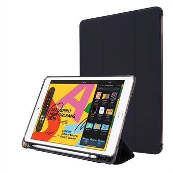 Tri-fold Stand Leather Tablet Shell with Pen Slot for iPad 10.2 (2021)/(2020)/(2019)