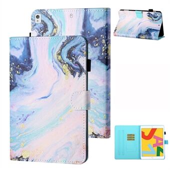 Patterned Leather Card Holder Stand Tablet Shell for iPad 10.2 (2021)/(2020)/(2019)/iPad Air  (2019)/iPad Pro  (2017)