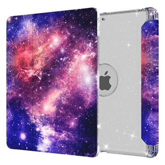 For iPad 10.2 (2021)/(2020)/(2019) Trifold Stand TPU+PU Leather Glittery Sequins Pattern Stylish Tablet Case Cover