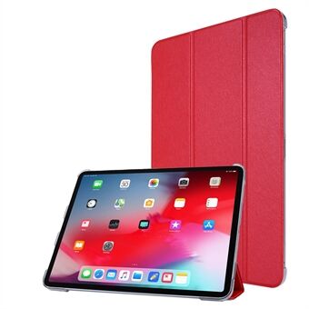 Silk Texture Tri-fold Stand PU Leather Flip Tablet Shell for iPad Pro  (2020) / (2018)