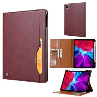 Auto-absorbed PU Leather Wallet Stand Tablet Shell with Pen Slot for iPad Pro  (2020)/(2018)