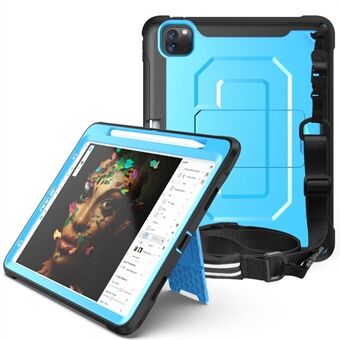 Anti-drop PC + TPU Hybrid Tablet Case med Kickstand og skulderrem til iPad Pro  (2020)/(2018)