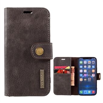 DG.MING For iPhone 12 mini  Phone Case Detachable 2 in 1 Leather Shockproof Shell Flip Protective Cover with Wallet