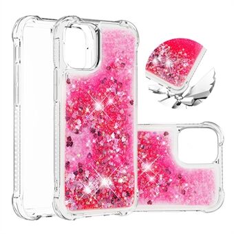 Blød TPU Quicksand Style Shell til iPhone 12 mini 5,4 tommer - Rød