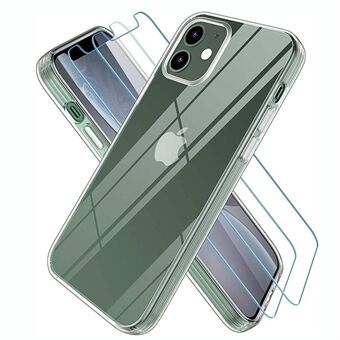 TPU etui til iPhone 12 mini cover med hærdet glas skærmbeskytter