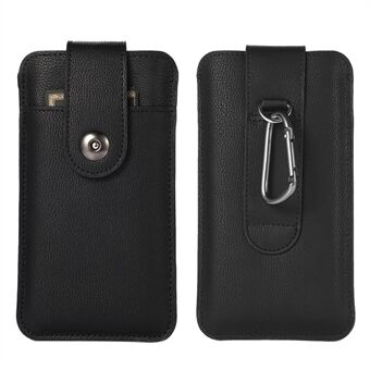 PU Læder Mobiltelefon Beskyttelsesetui Taskeholder med kortplads, indre størrelse 17,8x9,8 cm