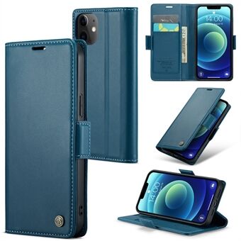 CASEME 023 Series Stand Wallet Cover til iPhone 12 mini , RFID Blocking Litchi Texture Læder telefoncover