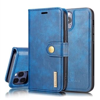 DG.MING Detachable 2-in-1 Split Leather Wallet Shell + PC Back Case Anti-scratch Phonr Shell Covering for iPhone 12 Pro/12