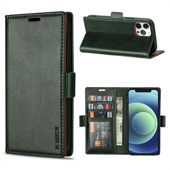 Stand TPU + PU læder tegnebogsstativ Beskyttende telefontaske til iPhone 12/12 Pro