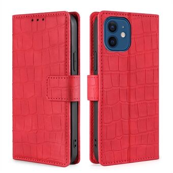 Crocodile Texture Design Stand Wallet Læder Cover til iPhone 12 Pro / iPhone 12